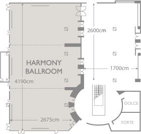 HARMONY BALLROOM Floor Plan